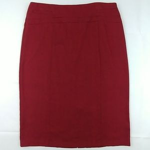 New York & Company Red & Black Pencil Skirt 12
